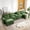 Green, variant on U Shaped Cloud Couch Sectional, Oversized Modular Sofa with USB Charging, Hidden Storage, Cup Holders & Double Chaise for Living Room, Black
