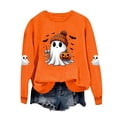 thumbnail image 5 of OGLCCG Halloween Sweatshirt for Girl Ghost Pumpkin Prints Cute Crewneck Long Sleeve Tops Festival Pullover Tops,Size 3, 5 of 6