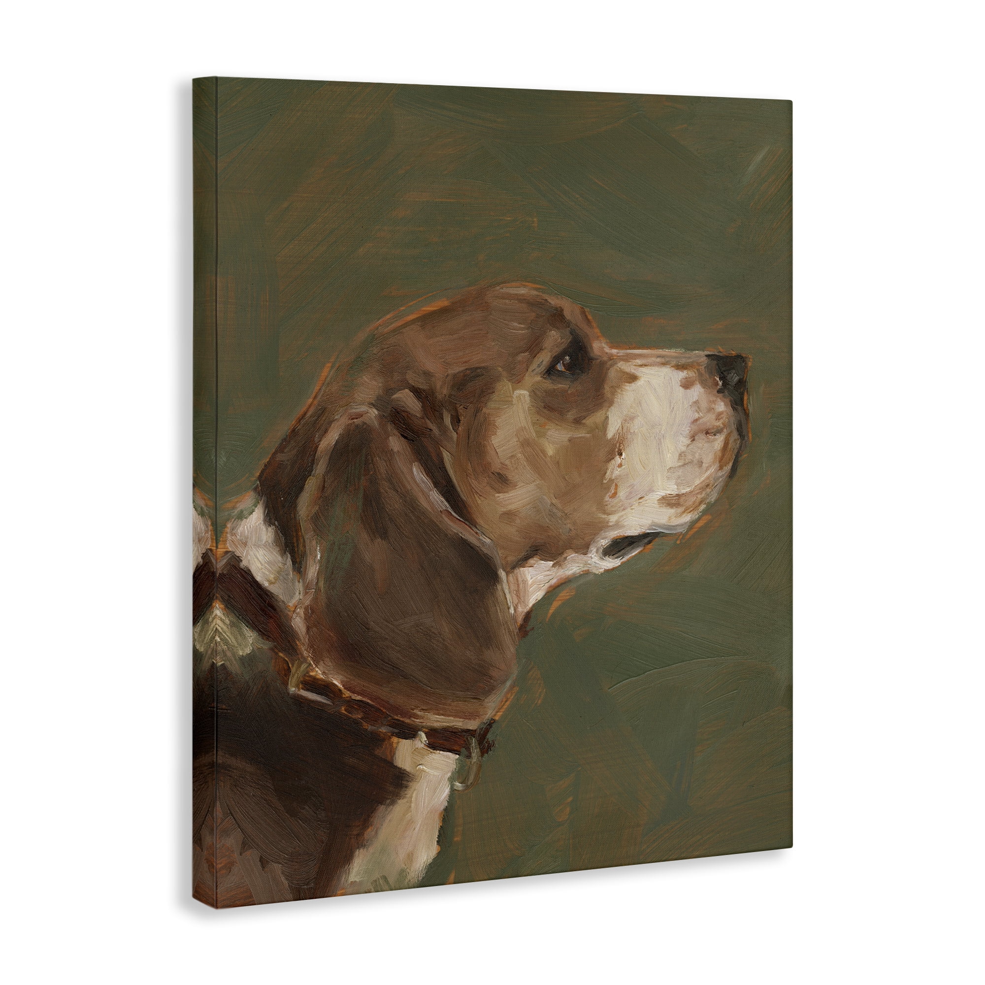 Stupell Industries Traditional Beagle Portrait Animals & Insects Painting Gallery Wrapped Canvas Art Print Wall Art, 16 x 20