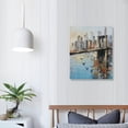 thumbnail image 4 of Canvas Wall Art Abstract Skyline New York City, Modern Colored New York Image Texture Art Work Bedroom, Living Room, Home Office Wall Decoration, 12 * 16in/16 * 20 in, 4 of 5