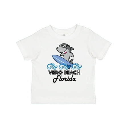 

Inktastic Vero Beach Florida Vacation Funny Shark Gift Toddler Boy or Toddler Girl T-Shirt