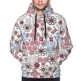 thumbnail image 4 of KLL Abstract Floral Print Mens Hoodie Long Sleeve Casual Pullover Hooded Sweatshirt Fashion Drawstring Hoodies with Pocket-3X-Large, 4 of 6