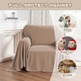 thumbnail image 2 of Dark Couch Covers for Sectional Sofa Couch Cover L Shape Couch Covers for Dogs Washable Couch Cover Banket Modern Sofa Slipcovers Super Soft Sofa Towel for Kids Pets ” x ”, 2 of 8