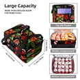 thumbnail image 3 of Christmas Insulated Double Layered Lunch Bag with Two Compartments, Large Capacity, Hand Carry, 7.1x11.4x16.1 Inches, Refrigerated Lunch Bags, 3 of 6