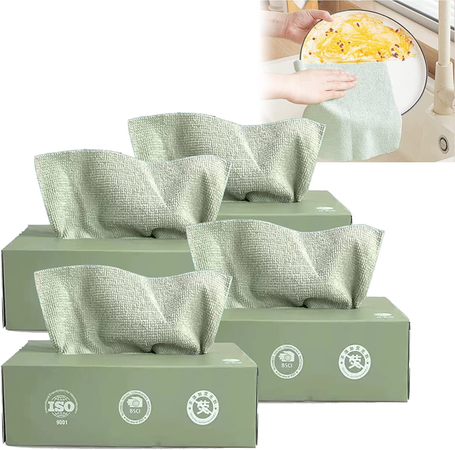 200 Pieces Microfiber Cleaning Cloths Bulk Absorbent Microfiber Towels  Reusable Lint-Free Streak Free Wash Rags for House Kitchen Office  Restaurants