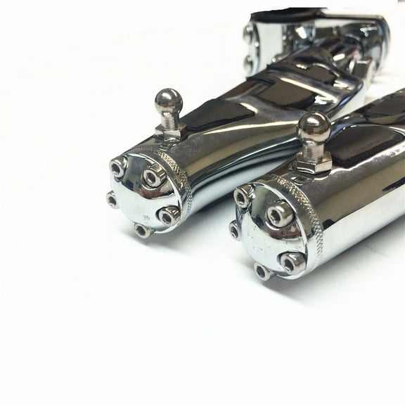 1" 1-1/4" Highway Stiletto 4475 Pegs Clamp For Honda VT750 Shadow 750 VT750C ACE Chrome Body Black Rubber