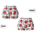thumbnail image 6 of Athletic Shorts for Women, Sweet Red Fruit Seam Womens Shorts High Waisted Sport Running Workout Gym, 6 of 8