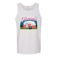 thumbnail image 3 of Happy Glamper | Fancy Camping Camper Van Caravan | Nature Lover Mens Sleeveless Top, White, XL, 3 of 5