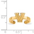 thumbnail image 2 of Sterling Silver Gold-plated LogoArt Villanova University Letter V Toe Ring Q-GP016VIL, 2 of 3