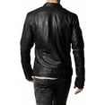 thumbnail image 3 of New Mens Black Leather Jacket Slim fit Biker Motorcycle Genuine lambskin jacket A451, 3 of 4