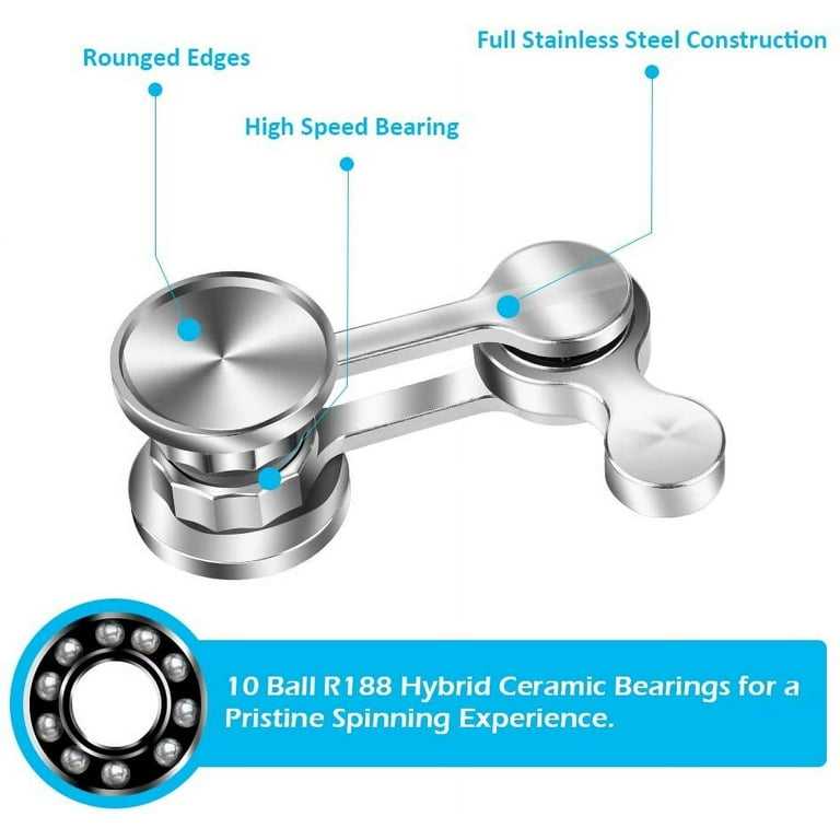 Fidget Spinner Hand Toy Stainless Steel Fast Spin for Kids Adults Stress  Relief