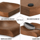 thumbnail image 3 of Soporte de madera para cucharas de cocina: soporte de madera suave para cucharas para estufa con patas de silicona antideslizantes, 3 of 5