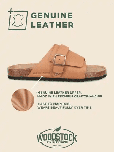 Woodstock Men's Austin Genuine Leather Comfort Sandal
