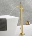 thumbnail image 2 of Freestanding Waterfall Bathtub Filler, Floor Mount Clawfoot Tub Faucets with Handheld Shower, 2 of 5