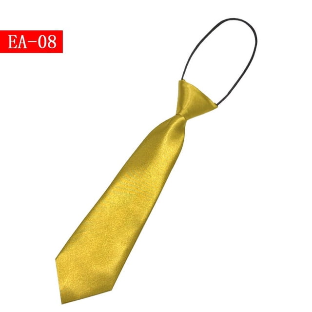 Corbata pequeña de color liso para niños, cinturón elástico corto de color liso para niños y niñas, para estudiantes de primaria