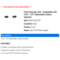 thumbnail image 2 of Front Sway Bar Link - Compatible with 1975 - 1977 Oldsmobile Cutlass Supreme 1976, 2 of 2