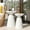 White, variant on Iron End Table, Flared Pedestal Design / Enhance Outdoor Decor