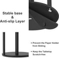 thumbnail image 5 of NIFFGAFF Paper Towel Holder Black Kitchen Roll Holder, One-Handed Operation Countertop Dispenser, 5 of 7