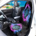 thumbnail image 3 of Chririnla Terry Cloth Car Seat Towel Cover with Gradient Turtle Splash, Waterproof Plush Microfiber Front Seat Cover for Trucks Cars SUVs, 3 of 7