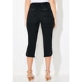 thumbnail image 2 of Catherines Women's Plus Size Studded Hem Denim Capri, 2 of 6