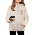 thumbnail image 4 of Bnwani Little Girls Hoodies Long Sleeve Pockets Short Fall Sweatshirt Plain Graphic Pullover, 4 of 4
