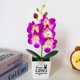 thumbnail image 4 of Bonsái de orquídea mariposa artificial con flores falsas y maceta para decoración de muebles del hogar, 4 of 5
