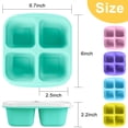 thumbnail image 5 of Bento Lunch Box Snack Container with Dividers,5 Pack AILKIN 600ML Bento Snack Containers for Adults Food Storage Containers Tray with Lid 4 Compartments Snackle Box for Traveling,Multicolor, 5 of 8