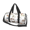 thumbnail image 2 of Xecao Snake print Round Travel Duffel Bag is a foldable gym bag with an inner pocket, perfect for travel sports, 2 of 8