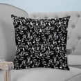 thumbnail image 4 of Pillow Covers 18x18 Set of 2, Black Botanical Throw Pillow Covers Decorative Couch Cushion Cover, Pastoral Spring Floral Classic Black Microfiber Soft Square Pillowcases for Bedroom Living Room Sofa, 4 of 7