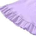 thumbnail image 6 of Zanarzt T Shirts for Girls Ruffle Puff Sleeve T Shirts Summer Short Sleeve Casual Cute Crewneck Tops Tees 5-6 Years,Purple, 6 of 7