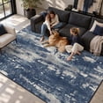 thumbnail image 5 of KUETH Area Rugs for Living Room 8x10 Large Modern Machine Washable Vintage Rugs Distressed Abstract Print Blue Throw Rug for Bedroom Aesthetic, Non Slip Carpet with Gripper, 5 of 10