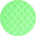 thumbnail image 1 of Ahgly Company Indoor Round Trellis Emerald Green Modern Area Rugs, 8' Round, 1 of 4