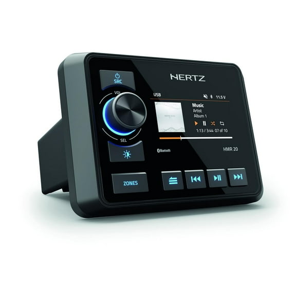 Hertz Audio HERHMR-20 Digital Media Receiver - 4 x 50W - 3 in. Display