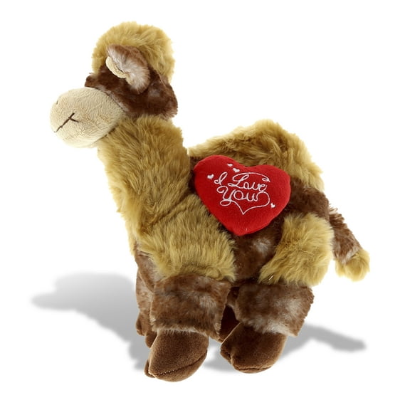 DolliBu I Love You Red Heart Camel Plush - 10 inches