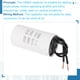 thumbnail image 4 of Capacitor de arranque Uxcell 10uF CBB60, capacitor de funcionamiento con 2 cables, motor de arranque CA 450V con frecuencia de 50Hz/60Hz, adecuado para compresores de aire y bombas, blanco, 4 of 6