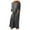 Gray, variant on Meichang Cotton Linen Summer Dresses for Women 2024 Vacation Dresses Solid Crew Neck Long Sleeve Maxi Dresses Oversized Loose Fit Work Dresses with Pockets Green XXXL