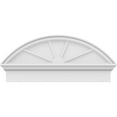 thumbnail image 3 of Ekena Millwork 34"W x 15-3/8"H x 2-3/4"P Segment Arch 4 Spoke Architectural Grade PVC Combination Pediment, 3 of 7