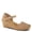 TAN, variant on Spring Step Gennina Wedge Sandals for Womens - Laser Cut Ladies Sandals with Embroidery - Hook and Loop Closure Womens Sandals