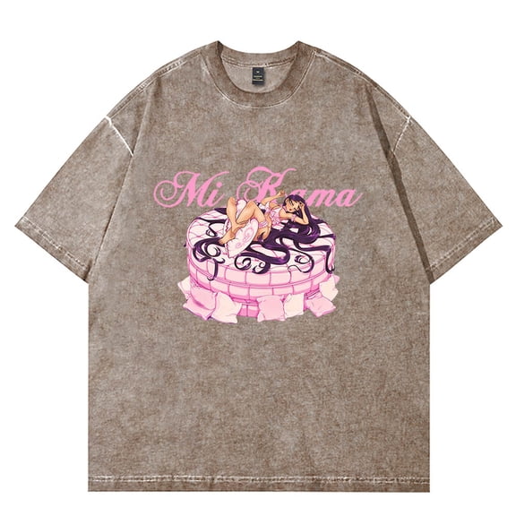 Paloma Mami Codigos de Muneca Vintage Wash T-Shirts Women Men HipHop Cotton Short Sleeve Tee