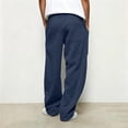 thumbnail image 4 of Sevevn Men's Baggy Sweatpants Solid Color Wide Leg Relaxed Straight Fit With Pockets Weekend Leisure Outfits, 4 of 6