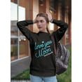 thumbnail image 2 of To The Moon And Back Graphic Sweatshirt Women -Image by Shutterstock, Female 4X-Large, 2 of 4