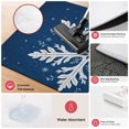 thumbnail image 3 of White Intricate Snowflake Washable Area Rug 2 x 6 ft Vintage Christmas Ice Crystals Blue Soft Non‑Slip Rugs Stain Repellent Indoor Mats for Long Hallway, Kitchen Runner, Corridor Laundry, 3 of 9