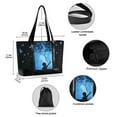thumbnail image 2 of FORMRS Canvas Laptop Tote Bag for Women with 15.6" Computer Compartments Shoulder Handbag, Blue Butterfly, 2 of 7