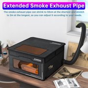 ATOMSTACK Enclosure for La/ser Engraver with 2m Exhaust Pipe, Foldable Fireproof Protective Cover for La/ser Engraving Machine, Isolating Smoke, Odor and Dust, for Most Cutter, 760 * 740 * 420mm