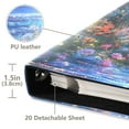 thumbnail image 3 of FORMRS 3 Ring Photo Album 4"x6" Self Adhesive Large Capacity PU Leather Cover, Beautiful Floral Moon, 3 of 8