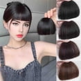 thumbnail image 2 of Clip-In Bangs Hairpiece for Women 100% Human Straight Hair Toppers for Daily Wear, 2 of 6