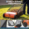 thumbnail image 5 of 26 Inch Push Lawn Sweeper, 7 Cu. ft Grass Cutter, 4 High-Speed Spinning Brushes, Durable Steel Construction, Walk-Behind Leaf & Grass Collector for Yard Cleanup,Orange, 5 of 6