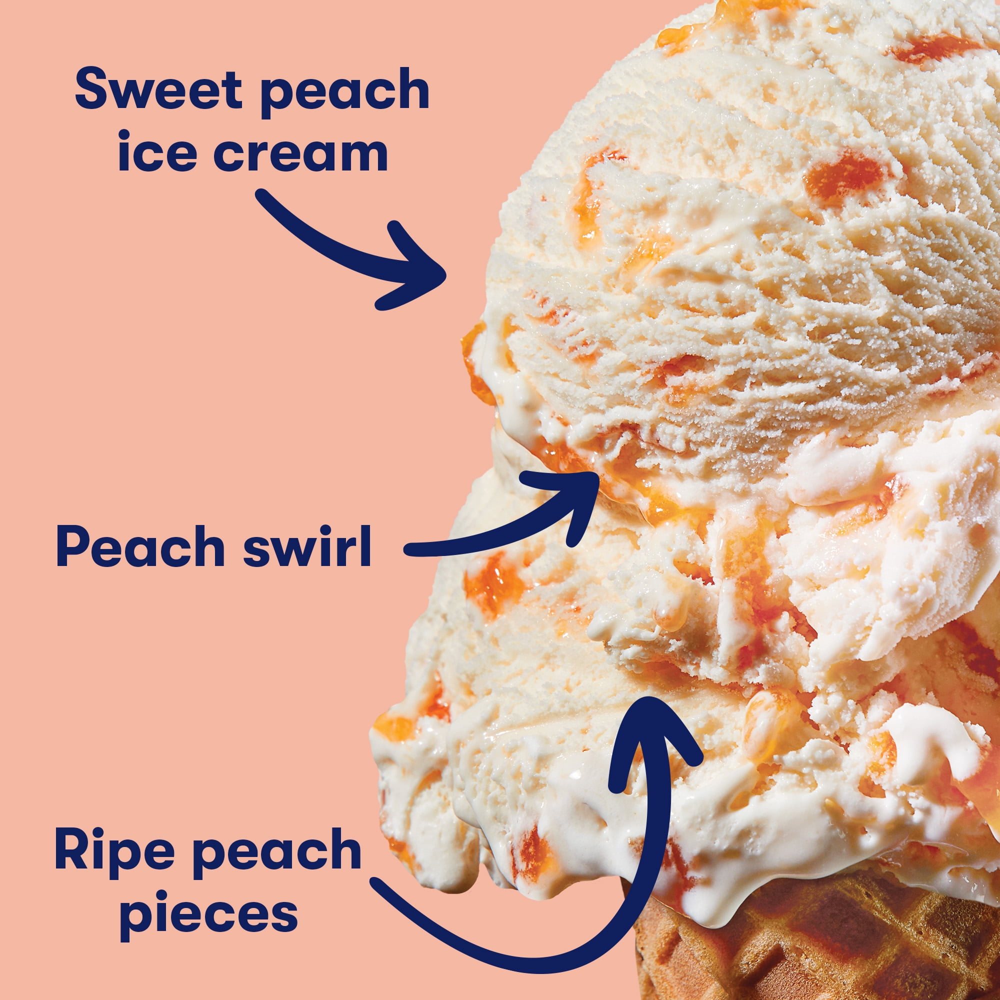 Tillamook Peaches & Cream Ice Cream, 48 oz