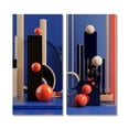 thumbnail image 2 of Designart "Calder's Tribute Geometric Simplicity" Modern Geometric Wall Art Set Of 2 - Modern Blue Canvas Set For Living Room Decor, 2 of 6
