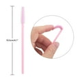 thumbnail image 2 of 100PCS Disposable Silicone Mascara Wand, Tower-shaped Pink Silicone Spoolie Brush for Eyelash Extensions, Lifting, and Brow, 2 of 5